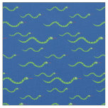 Cute Snakes Kid Baby Nursery Blue Reptiles Fabric