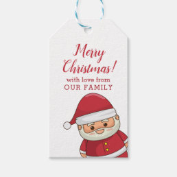 Cute Sneaking Santa Personalised Gift Tags