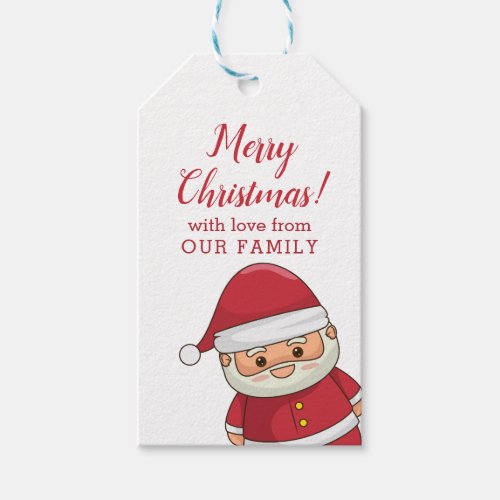 Cute Sneaking Santa Personalised Gift Tags