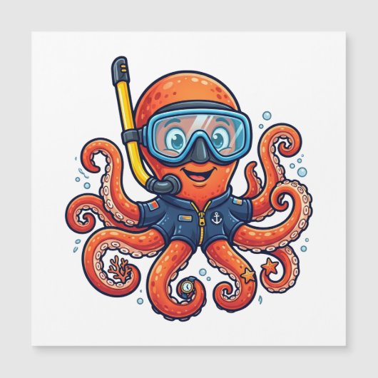 Cute Snorkeling Octopus - Ocean Explorer (Front)