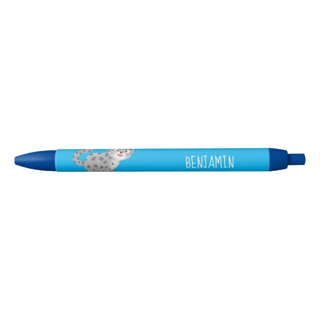 Cute snow leopard cartoon illustration pen (Front)