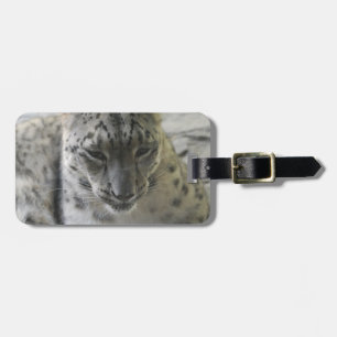 Cute Snow Leopard Luggage Tag