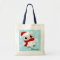 Cute Snow Owl in Snowflakes Tote Bag
