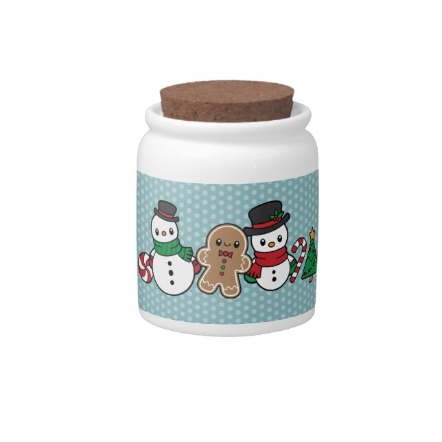 Cute Snow Pals candy jar (Front)