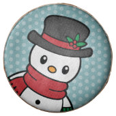 Cute Snow Pals chocolate dipped cookies (Front)