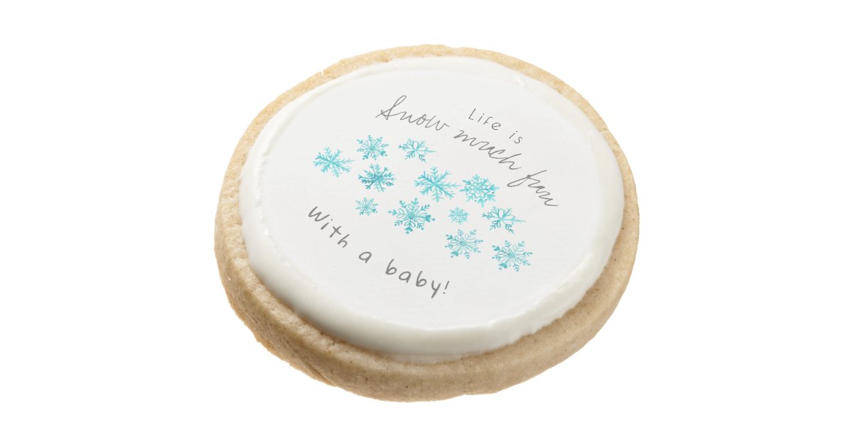 Cute Snow Winter Baby Shower Party Favor Cookie Zazzle Com