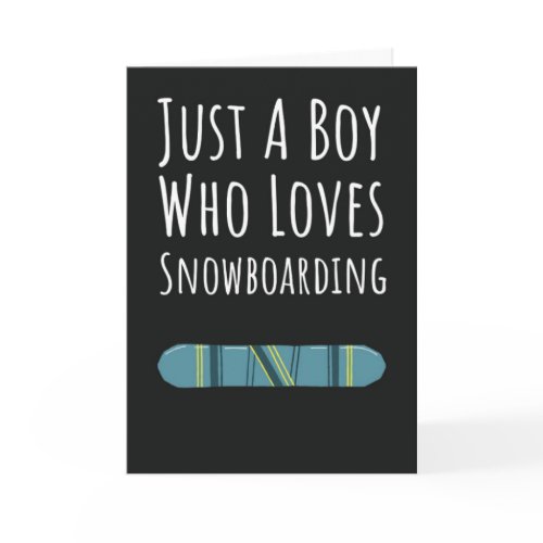 Cute Snowboarder Cards For Boys Kids Winter Sports