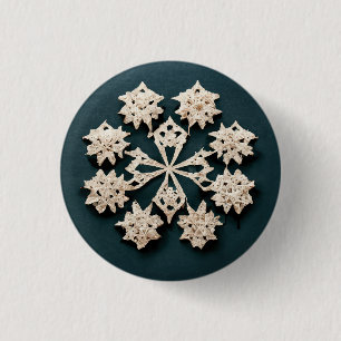 Cute snowflake button. button