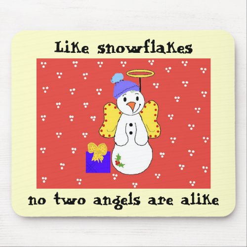 Cute Snowflake Saying Mouse Pad