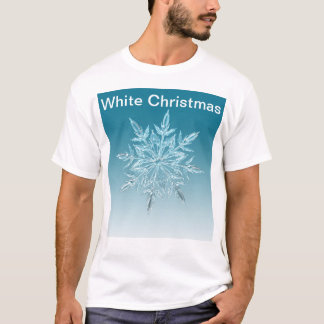 Cute Snowflake With White Christmas text T-Shirt