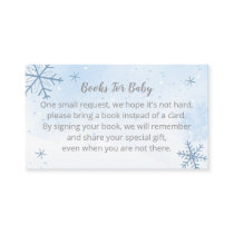 Cute Snowflakes Baby Shower Books For Baby  Enclo Enclosure Card