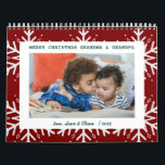 Cute Snowflakes Red Christmas Photo | Gift Calendar<br><div class="desc">Introducing our Custom Cute Snowflakes Christmas Photo Red Calendar! This unique and personalized calendar is designed to bring joy and memories to your home throughout the year. Featuring a cherished photo of kids for each month, this calendar beautifully showcases your favorite moments, making it a perfect gift for family and...</div>