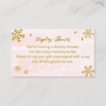 Cute Snowflakes Winter Baby Shower Display Shower Enclosure Card