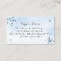 Cute Snowflakes Winter Baby Shower Display Shower Enclosure Card