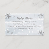 Cute Snowflakes Winter Baby Shower Display Shower Enclosure Card