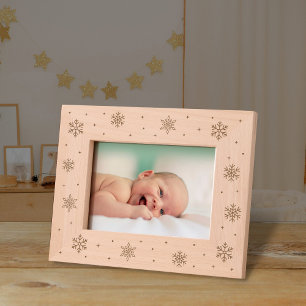 Cute Snowflakes Winter Wonderland Engraved Frames