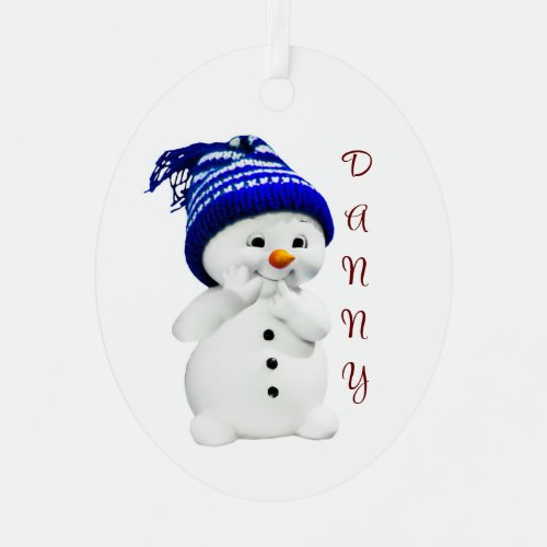 Cute Snowman 1st Christmas Ornament