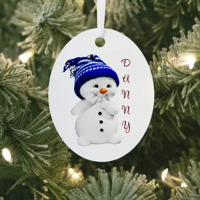 Cute Snowman 1st Christmas Ornament (Insitu)