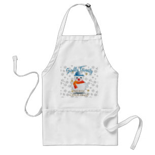 Cute Snowman Adult Apron
