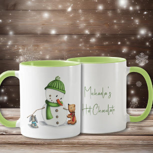 Cute Snowman Animals Mug