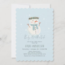 Cute Snowman Baby It's Cold Outside Baby Shower Invitation