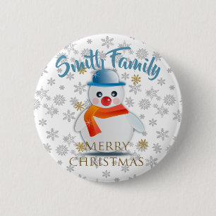 Cute Snowman Button