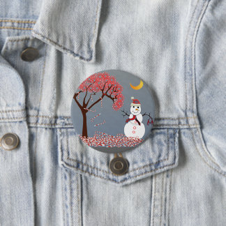 Cute Snowman Button
