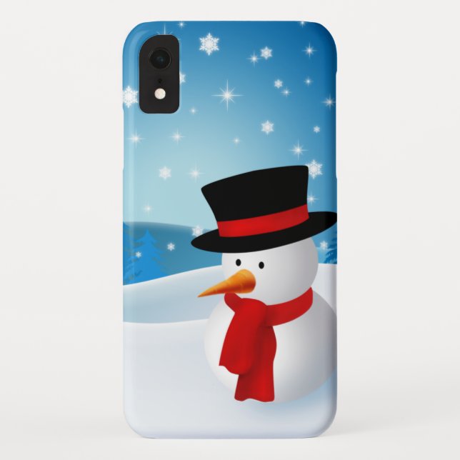 Cute Snowman Case-Mate iPhone Case (Back)