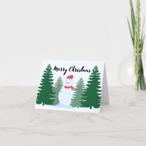 Cute Snowman Christmas Card