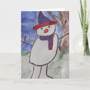 Cute Snowman Christmas Card