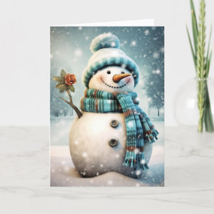 Cute Snowman Christmas Card
