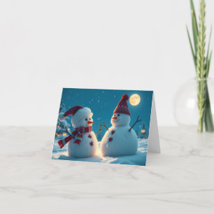 Cute Snowman Christmas Card