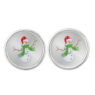 Cute Snowman Christmas Cufflinks