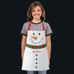 Cute Snowman Christmas for Kids All-Over Print Apron<br><div class="desc">Cute Snowman Christmas for Kids All-Over Print Apron</div>