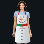 Cute Snowman Christmas Funny All-Over Print Apron<br><div class="desc">Cute Snowman Christmas Funny All-Over Print Apron</div>