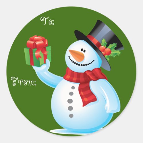 Cute Snowman Christmas Gift tags