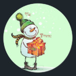 Cute Snowman Christmas Gift tags<br><div class="desc">Adorable Gift labels for your Christmas packages. Cute Gift tags for kids or adults!</div>