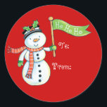 Cute Snowman Christmas Gift tags<br><div class="desc">Adorable Gift labels for your Christmas packages. Cute Gift tags for kids or adults! A thin "Sharpie" pen works GREAT on the darker tags!</div>