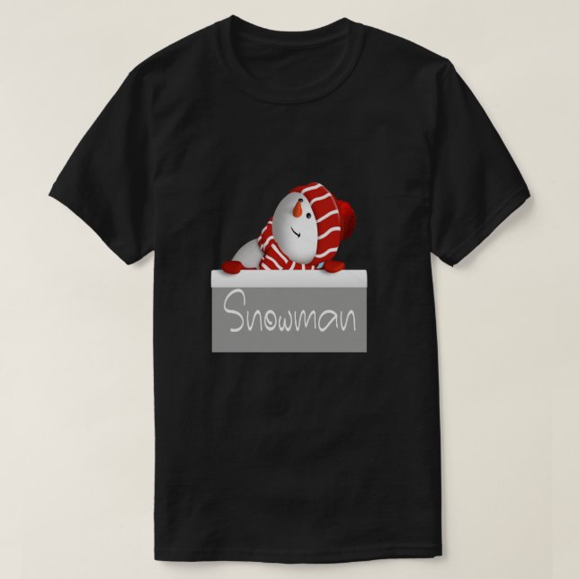 Cute Snowman Christmas Gnomes noël 2023 T-Shirt   (Design Front)