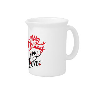 Cute Snowman Christmas Mug Beverage Pitcher