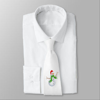 Cute Snowman Christmas Neck Tie