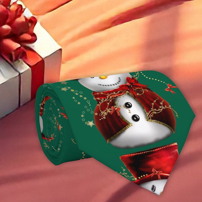 Cute Snowman Christmas  Neck Tie (Cute Snowman Christmas Neck Tie by the Olde Christmas Shoppe)