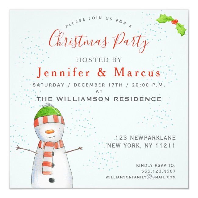 Cute Snowman | Christmas Party