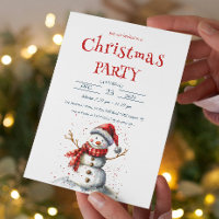 Cute Snowman Christmas Party