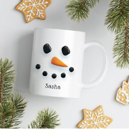 Cute Snowman Christmas Personalized Holiday Coffee Mug