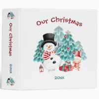 Cute Santa Christmas Photo Album 3 Ring Binder