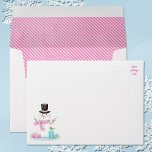 Cute Snowman Christmas Pink Envelope<br><div class="desc">Share your Christmas greetings with this lovable Christmas Envelope. It features a cute snowman and coordinates with the snowman Christmas card.  Perfect for mailing your holiday greeting cards. Designed for you by Blackberry Boulevard.</div>