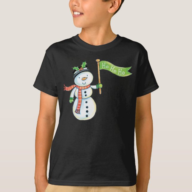 Cute Snowman Christmas Shirt (Front)