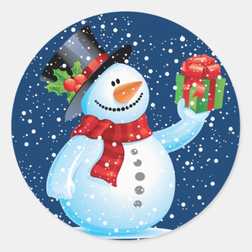 Cute Snowman Christmas stickers