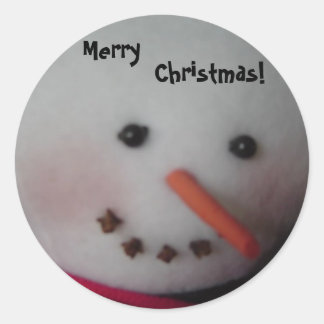 Cute Snowman Classic Round Sticker